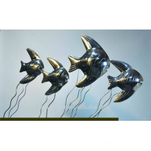 2016 Escultura em aço inoxidável em forma de peixe da decoração nova da arte
